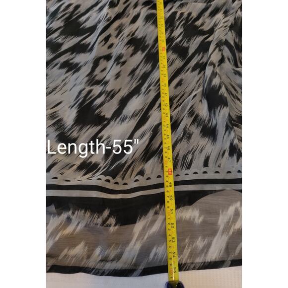 NWT She's Cool Maxi Dress PLUS Sz 3X. Black Gray Sheer Outer Lined Lightweight - Picture 13 of 16